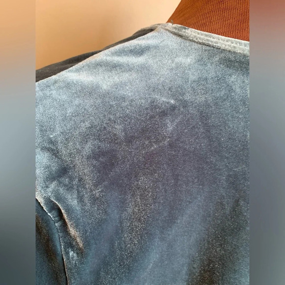 Madewell wrap velour blouse,top velvet shirt career fall regency jewel tones - Picture 5 of 7